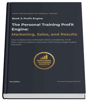 Personal Training Profits Book 3 cover, The Personal Training Profit Engine: Marketing, Sales, and Results