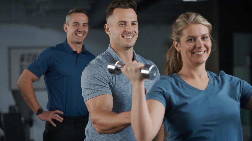 Personal training business owner coaching trainers, representing the shift from owner-operator to leader through delegation and systems